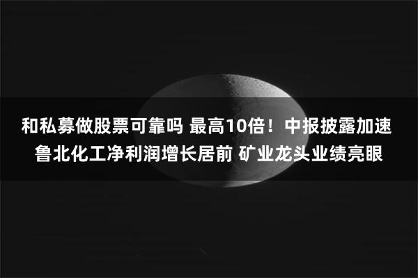 和私募做股票可靠吗 最高10倍！中报披露加速 鲁北化工净利润增长居前 矿业龙头业绩亮眼