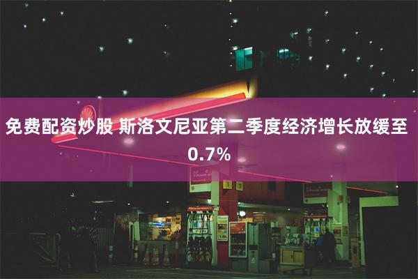 免费配资炒股 斯洛文尼亚第二季度经济增长放缓至 0.7%