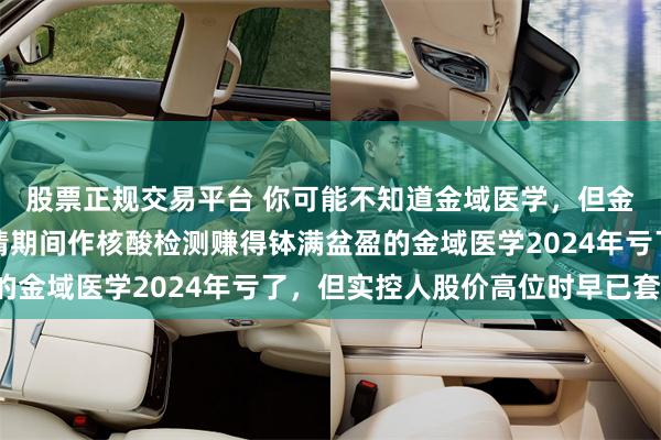 股票正规交易平台 你可能不知道金域医学，但金域医学却认识你！疫情期间作核酸检测赚得钵满盆盈的金域医学2024年亏了，但实控人股价高位时早已套现！